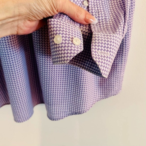 Collection by Michael Strahan Long Sleeve Lavender & White Shirt - 16 34/35 XLG - Picture 5 of 7